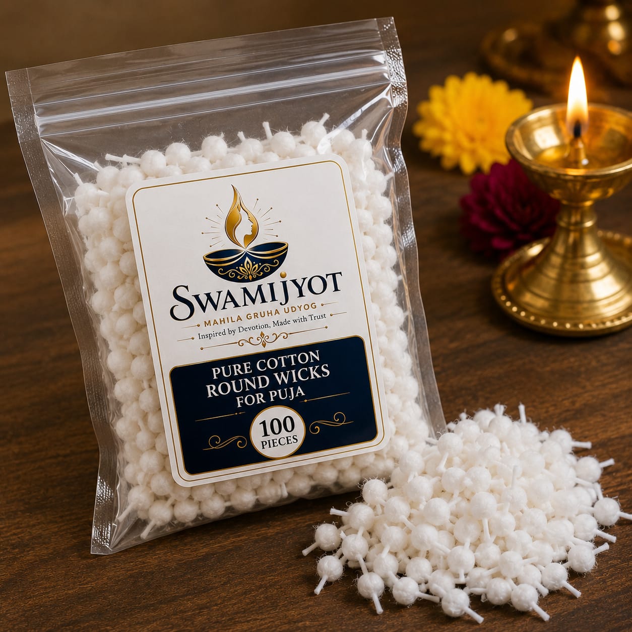 Swamijyot White Cotton Wicks
